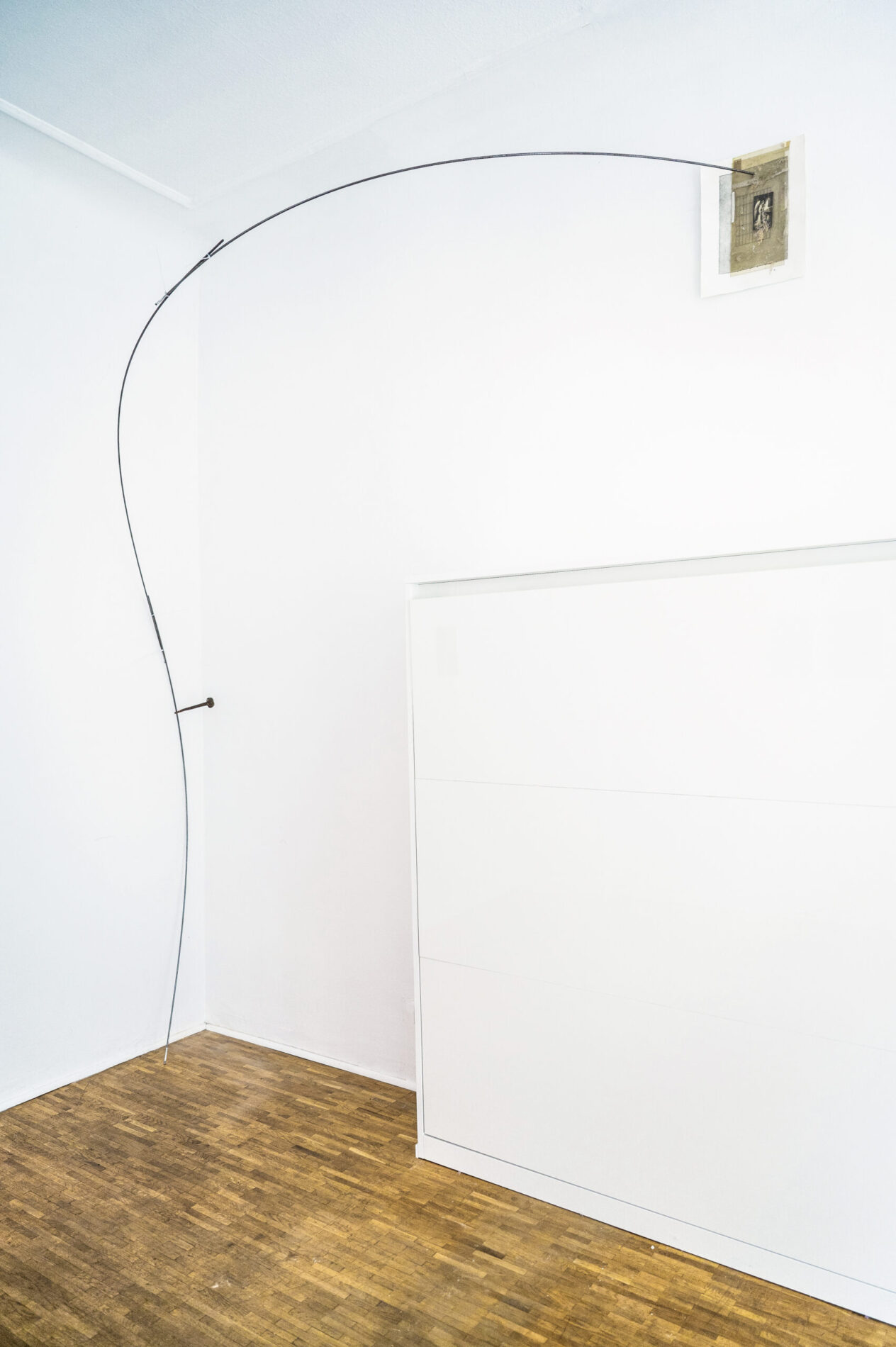 Matthias Esch, Martin Kähler, Untitled, iron, cable binders, paper, plexiglass, var. dim., 2026, price on request