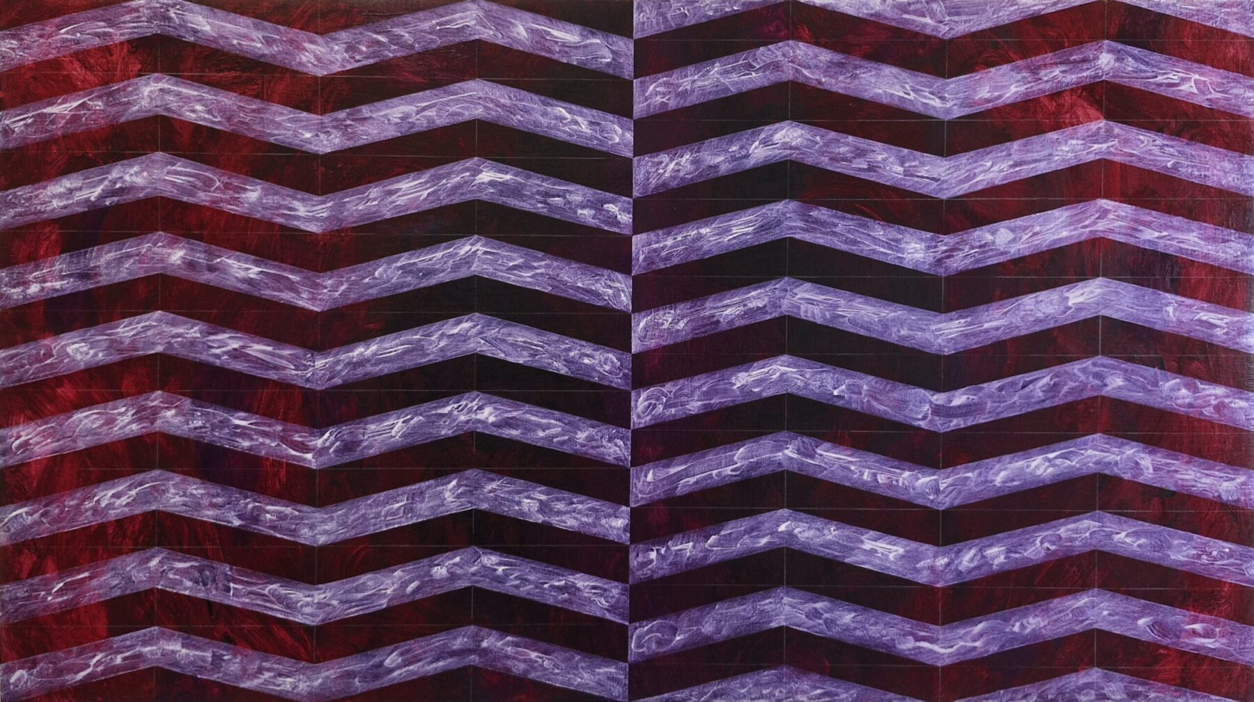 Matthias Esch, system structure (missing), oil, pen and mother of pearl pigment on linen, 45x80cm, 2026, price on request