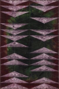 Matthias Esch, up and down, oil, pen and mother of pearl pigment on linen, 30x20cm, 2025, price on request
